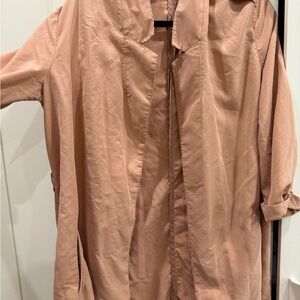 Peach/pink lightweight trench coat